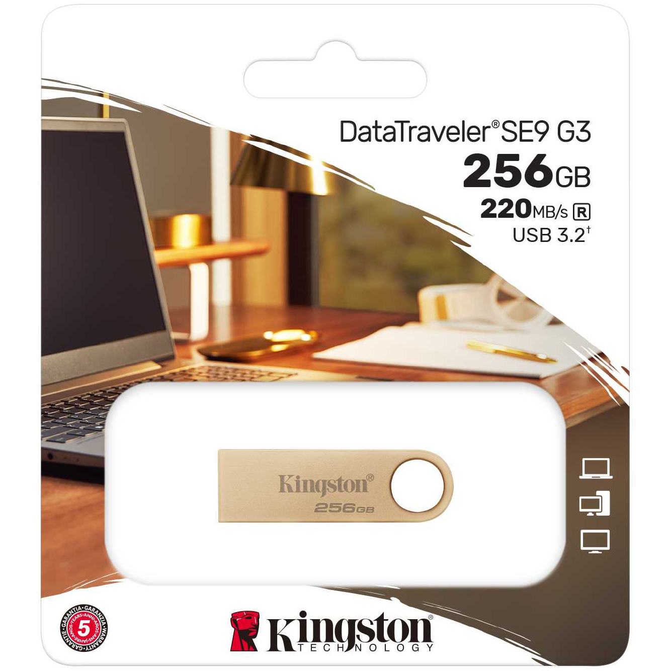 Kingston DT SE9 G3, 256Gb DTSE9G3/256GB USB-A 3.2 extern geheugen Kingston DT SE9 G3, 256Gb DTSE9G3/256GB 