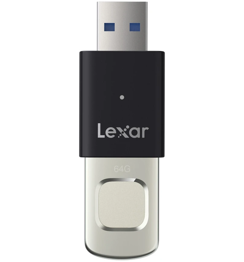 Externe geheugen USB-A 3.2 Lexar JumpDrive Fingerprint F35 Pro, 64Gb