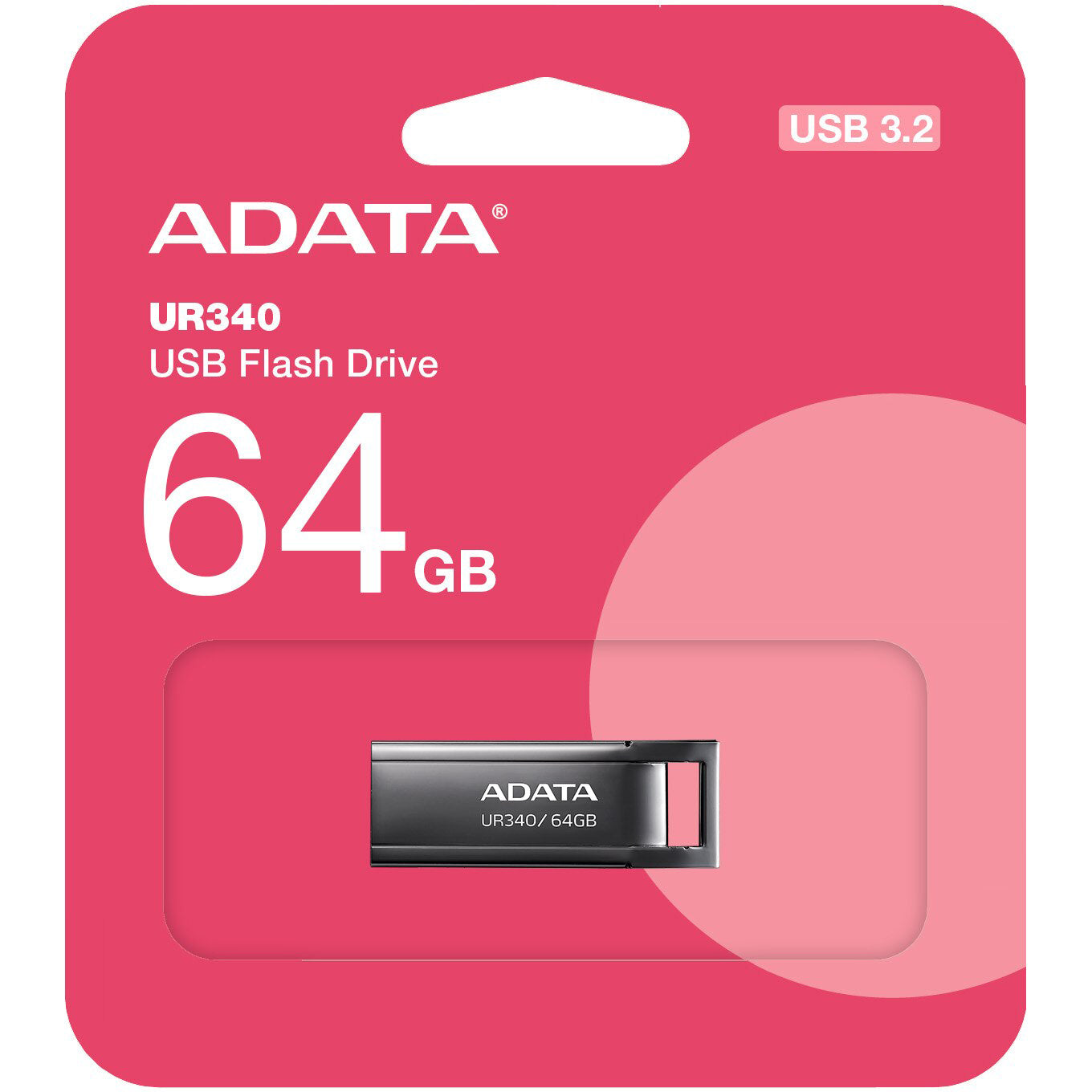 External Memory USB-A 3.2 Adata UR340, 64Gb AROY-UR340-64GBK