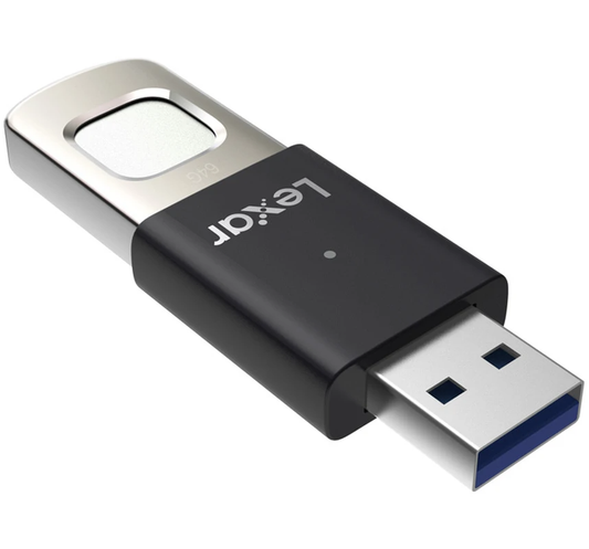 Externe geheugen USB-A 3.2 Lexar JumpDrive Fingerprint F35 Pro, 64Gb