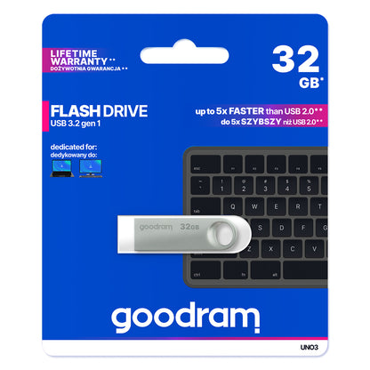 Externe USB-A 3.2 GoodRam UNO3 Geheugen, 32Gb
