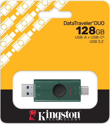 Externe Geheugen USB-A 3.2 / USB-C Kingston Duo, 128Gb DTDEG2/128GB