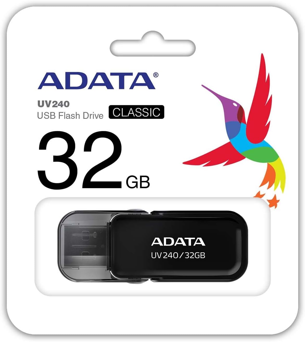 External memory USB-A Adata UV240, 32Gb AUV240-32G-RBK