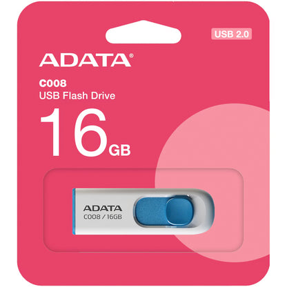 Externe USB-A Geheugen Adata C008, 16Gb AC008-16G-RWE