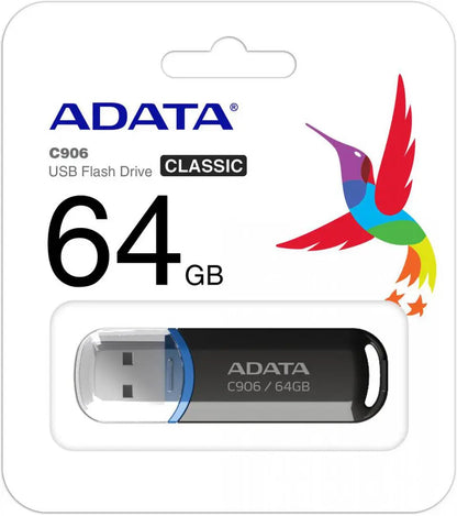 Externe USB-A Geheugen Adata C906, 64Gb AC906-64G-RBK