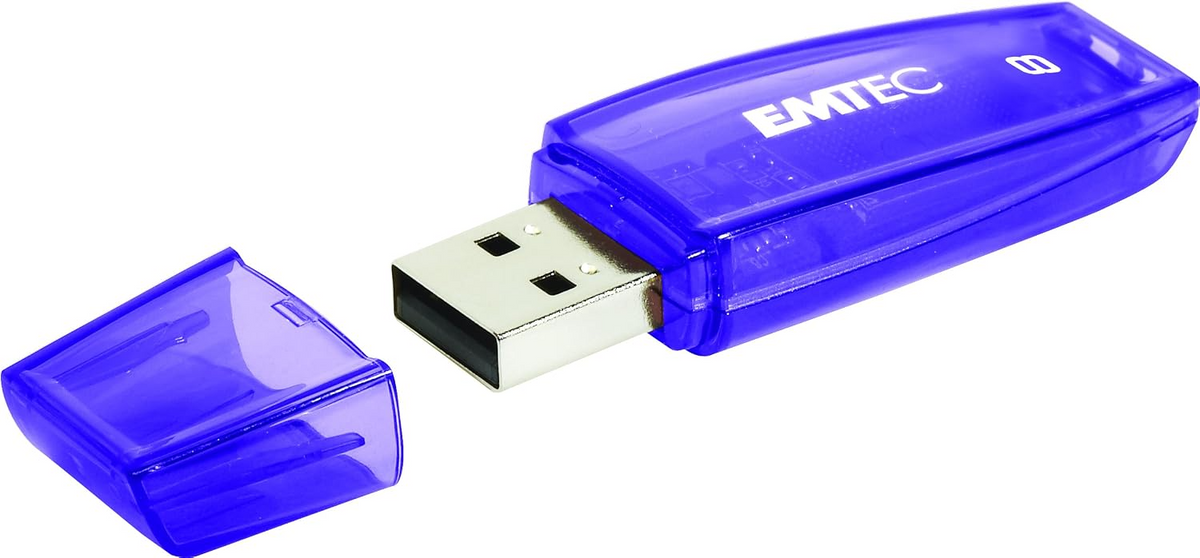 Externe USB-A Geheugen Emtec C410 Color Mix, 8Gb ECMMD8GC410