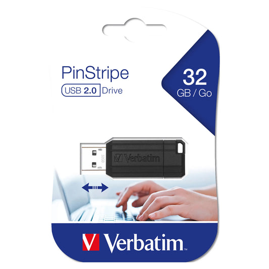 Externe USB-A Verbatim PenDrive Pinstripe, 32Gb