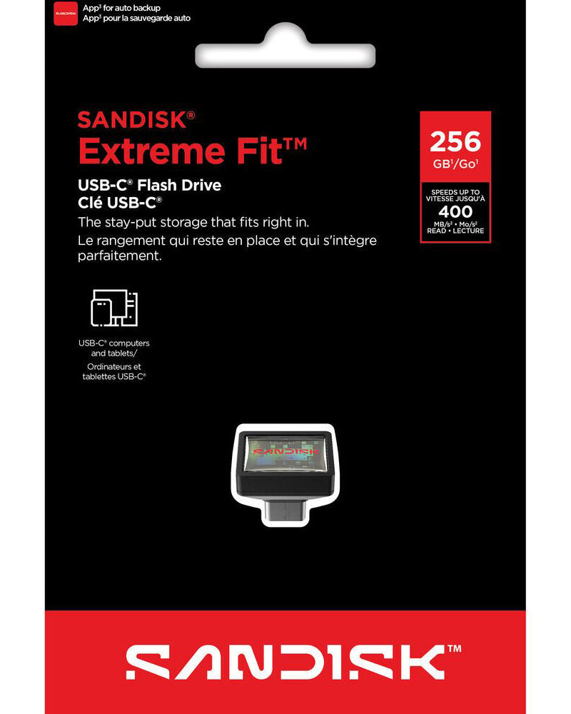 Externe USB-C Geheugen SanDisk Extreme Fit, 256Gb SDCZ530-256G-G46