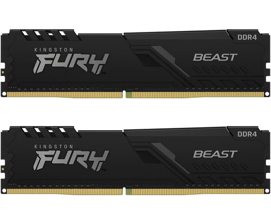 Kingston Fury Beast RAM, DDR4, 2 x 16GB, 3200MHz KF432C16BBK2/32