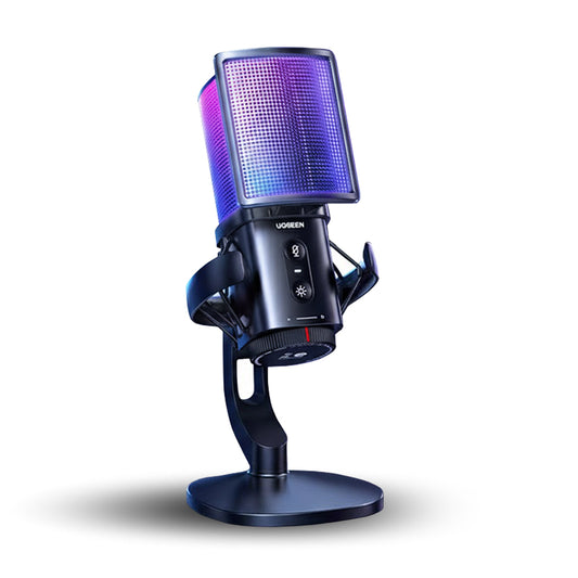 Cardioïde Microfoon UGREEN CM581 (65629), RGB, USB-C, 1.5m, Zwart