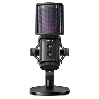 Cardioïde Microfoon UGREEN CM581 (65629), RGB, USB-C, 1.5m, Zwart