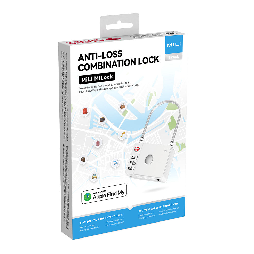 MiLi SmartTag MiLock Luggage voor iOS Series, Wit HD-P16-L