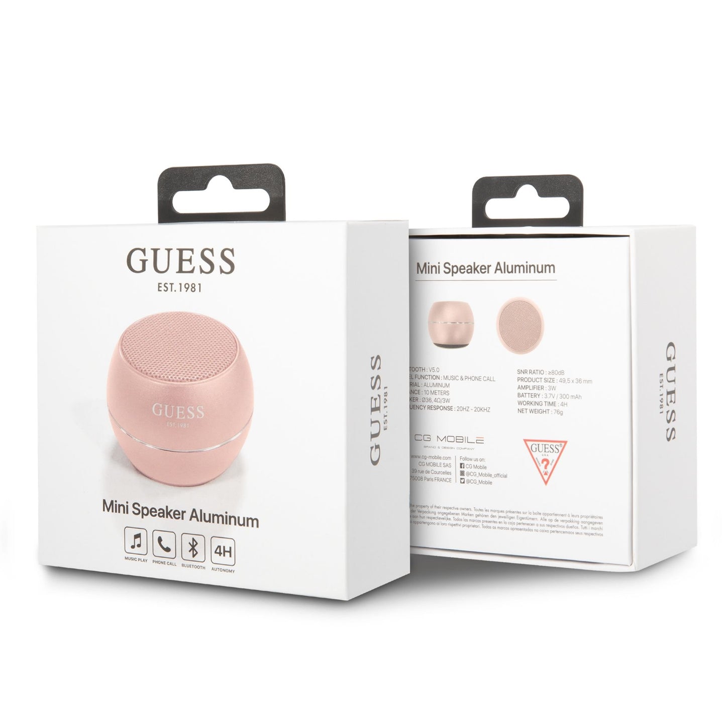 Draagbare Bluetooth Speaker Guess, 3W, Roze