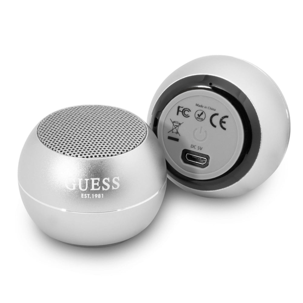Draagbare Bluetooth Speaker Guess, 3W, Zilver