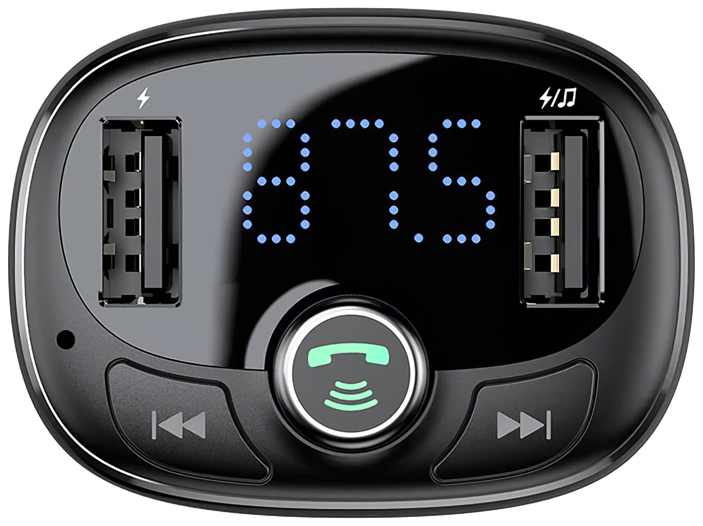 Baseus S-09 Bluetooth FM-modulator, 2 x USB-A - 1 x microSD 