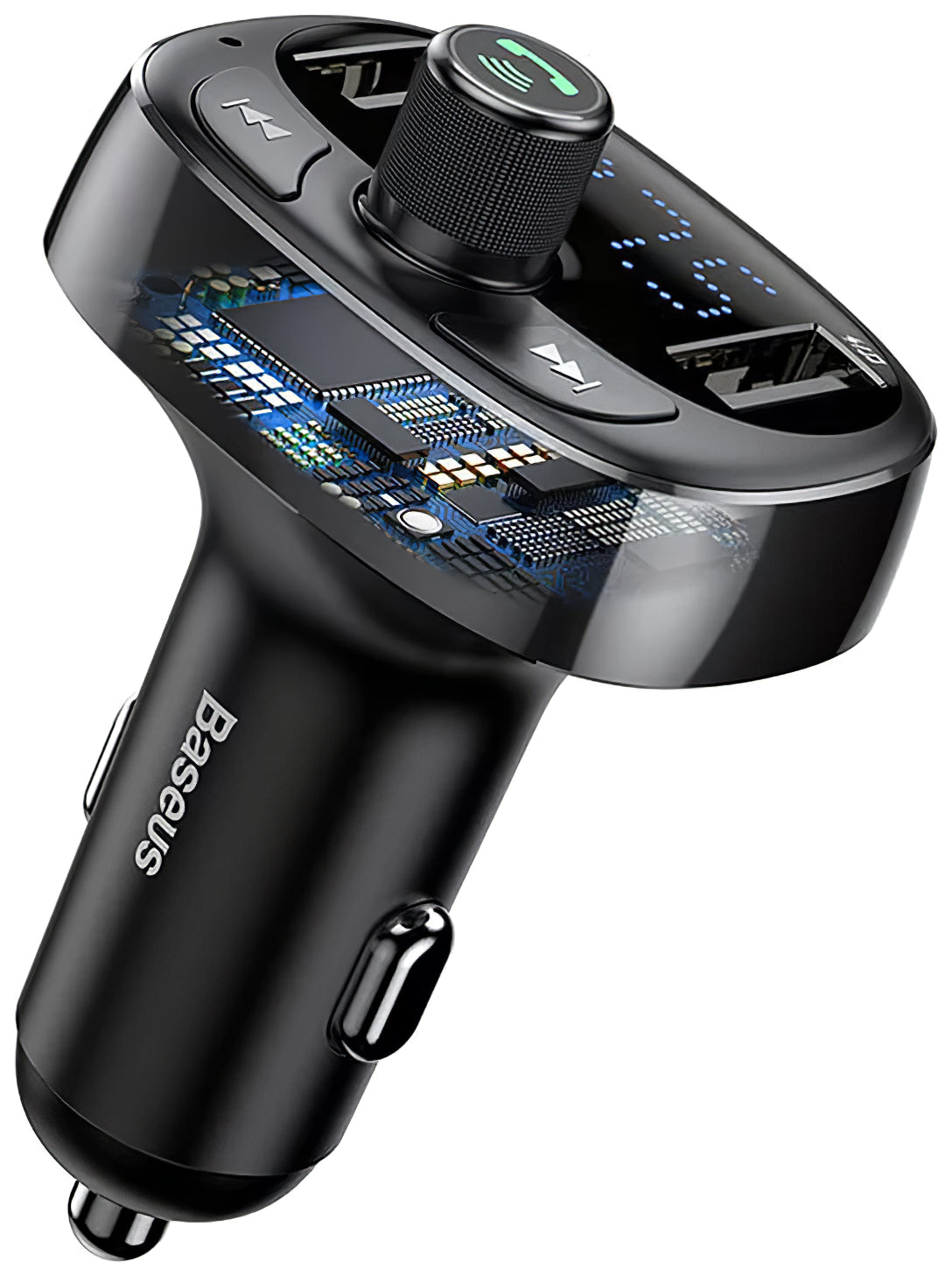 Baseus S-09 Bluetooth FM-modulator, 2 x USB-A - 1 x microSD 