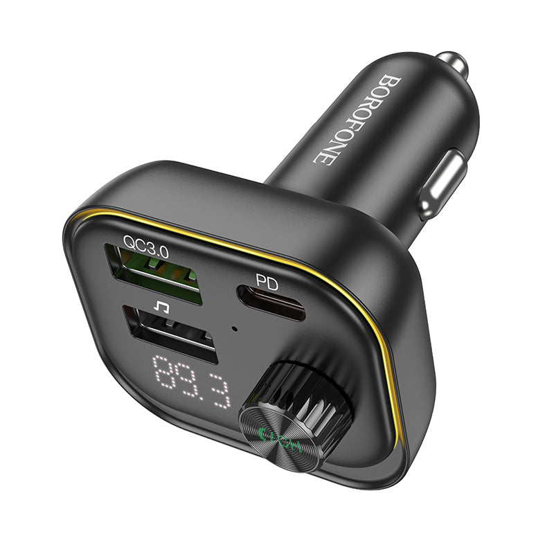 Bluetooth FM-modulator Borofone BC54, 2 x USB-A - 1 x USB-C 