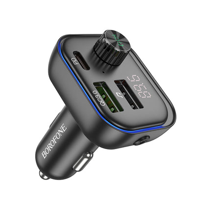 Bluetooth FM-modulator Borofone BC54, 2 x USB-A - 1 x USB-C 