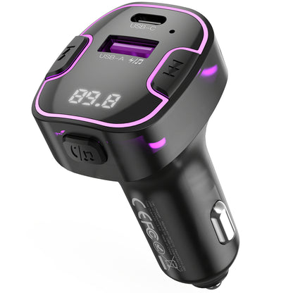 Bluetooth FM-modulator XO Design BCC12, 1 x USB-A - 1 x USB-C 