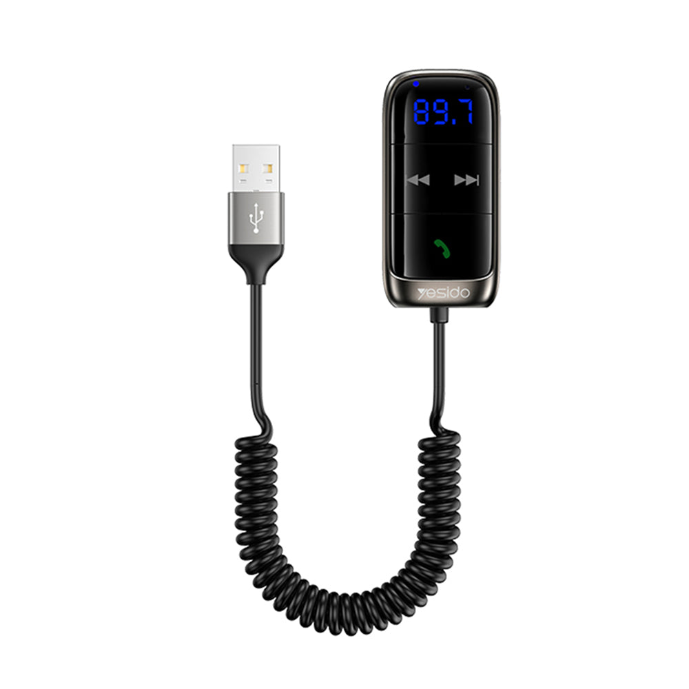 FM Bluetooth-modulator Yesido YAU32, 1 x 3.5mm - 1 x microSD
