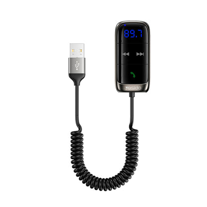 FM Bluetooth-modulator Yesido YAU32, 1 x 3.5mm - 1 x microSD