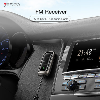 FM Bluetooth-modulator Yesido YAU32, 1 x 3.5mm - 1 x microSD