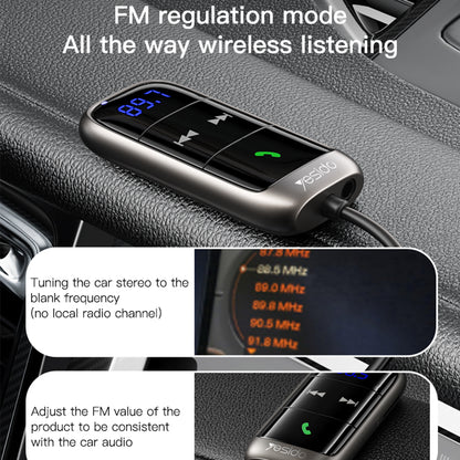 FM Bluetooth-modulator Yesido YAU32, 1 x 3.5mm - 1 x microSD