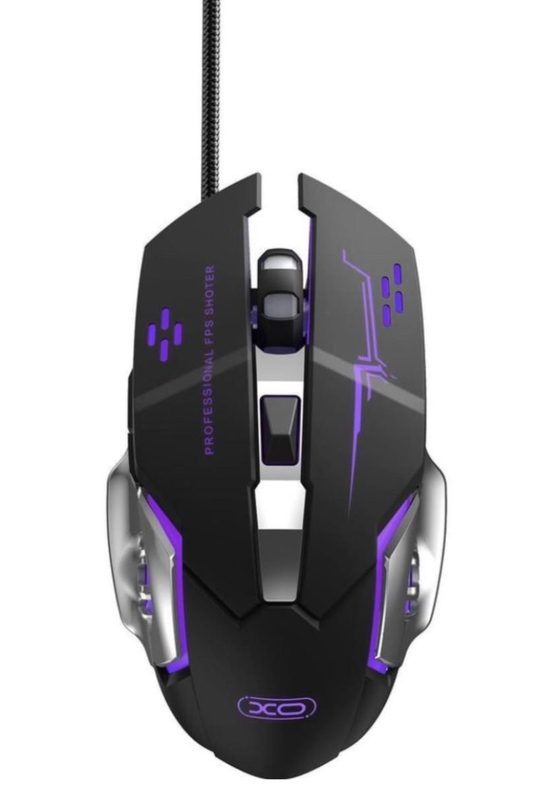 Gaming Muis Bedraad USB XO Design M10, RGB, 3200DPI, Zwart