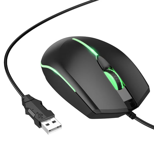 Gaming Muis Bedraad USB HOCO GM37, RGB, 2400DPI, Zwart