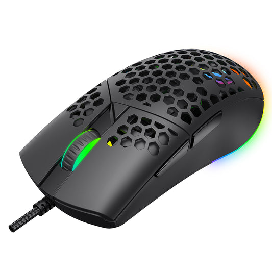 Gaming Muis Bedraad USB HAVIT MS1036, RGB, 1200DPI - 7200DPI, 1.6m, Wit