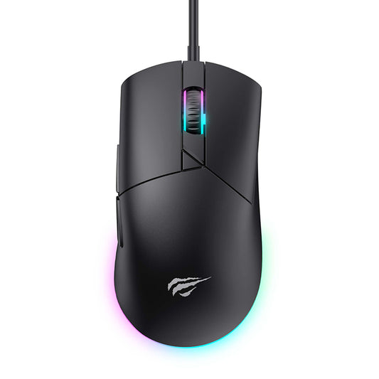 Gaming Muis Bedraad USB HAVIT MS1038, RGB, 1200DPI - 7200DPI, 1.6m, Zwart