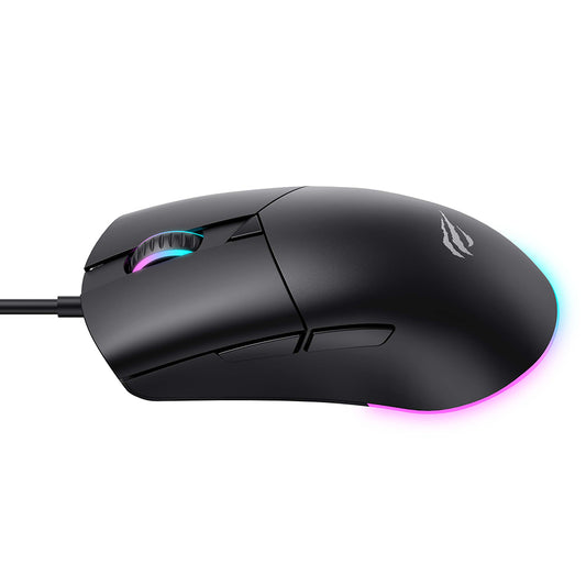 Gaming Muis Bedraad USB HAVIT MS1038, RGB, 1200DPI - 7200DPI, 1.6m, Zwart