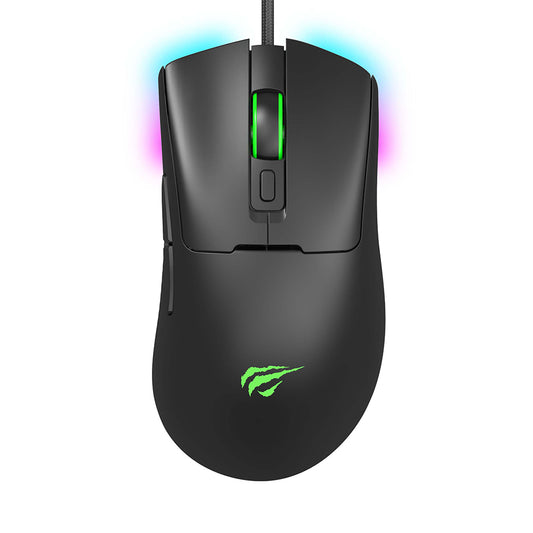 Gaming Muis Bedraad USB HAVIT MS966, RGB, 800DPI - 12000DPI, 1.6m, Zwart