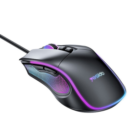 Gaming Muis Bedraad USB Yesido KB20, RGB, 1000DPI - 7200DPI, Zwart