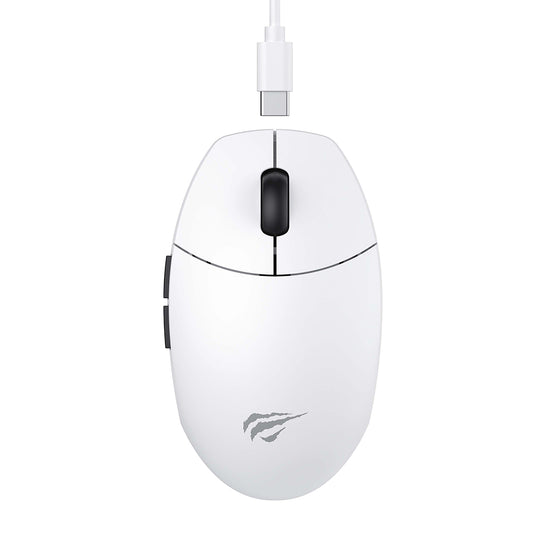 Draadloze Gaming Muis HAVIT MS1039W, 800DPI - 7400DPI, Wi-Fi / Bedraad, Wit