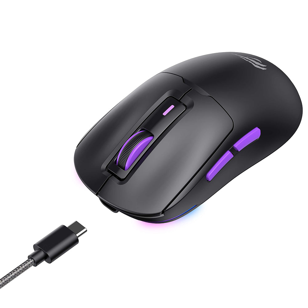 Draadloze Gaming Muis HAVIT MS969WB, RGB, 1000DPI - 16000DPI, BT / Wi-Fi / Bedraad, Zwart
