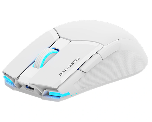 Wireless Gaming Mouse Machenike M7 Pro, 1000DPI - 26000DPI, RGB, White