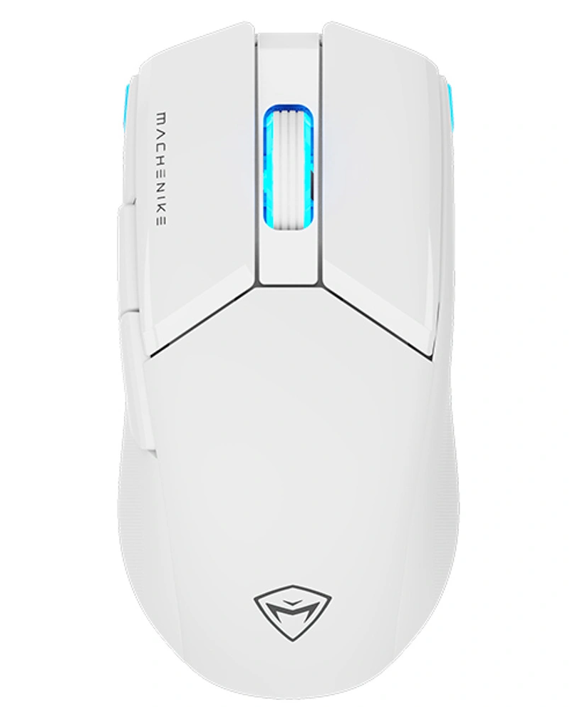 Draadloze gamingmuis Machenike M7 Pro, RGB, 1000 DPI - 26000 DPI, wit