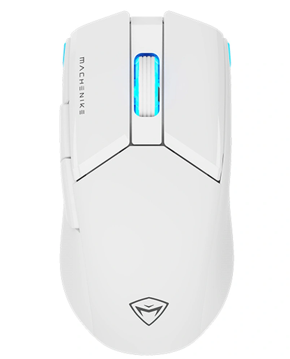 Draadloze gamingmuis Machenike M7 Pro, RGB, 1000 DPI - 26000 DPI, wit
