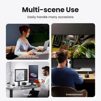 Bedrade USB-muis UGREEN MU007, 1200DPI, 1.5m, Zwart