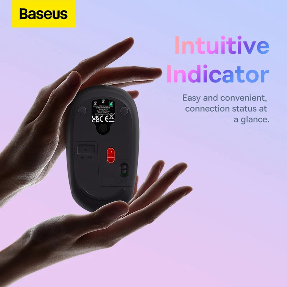 Wireless Mouse Baseus F01B Tri-Mode, 1600DPI, BT / Wi-Fi, Gray B01055503833-00