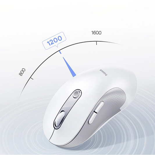 Draadloze Muis Baseus F02, 4000DPI, BT / Wi-Fi, Wit B0203202