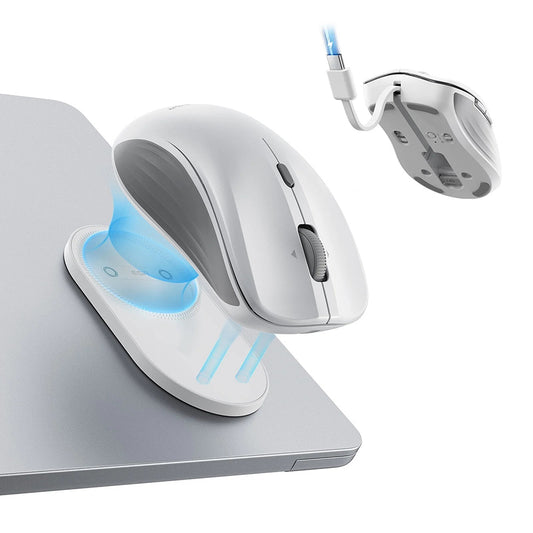 Draadloze Muis ESR MagMouse, 800DPI - 4800DPI, BT / Wi-Fi, Wit