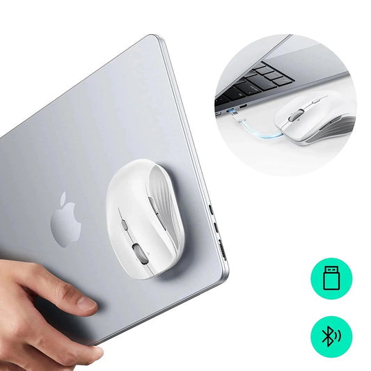 Draadloze Muis ESR MagMouse, 800DPI - 4800DPI, BT / Wi-Fi, Wit