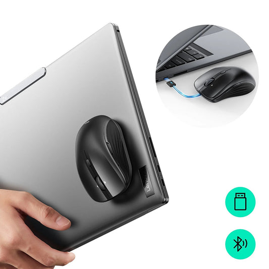 Draadloze Muis ESR MagMouse, 800DPI - 4800DPI, Zwart