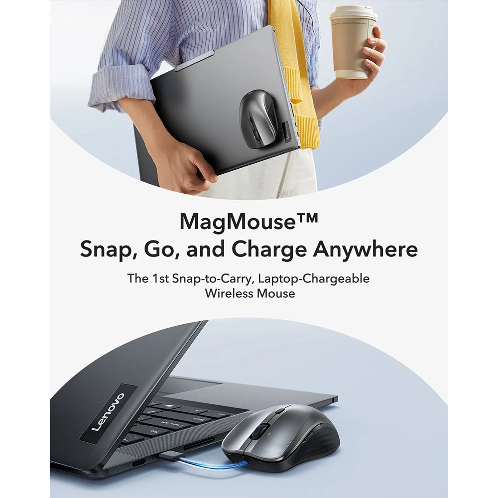 Draadloze Muis ESR MagMouse, 800DPI - 4800DPI, Zwart