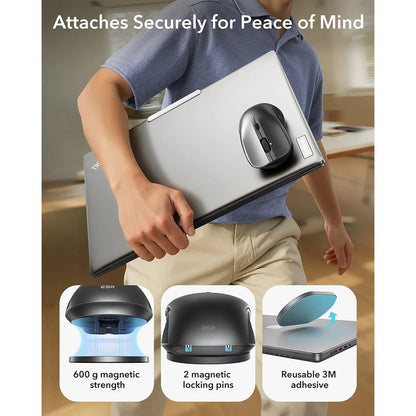 Draadloze Muis ESR MagMouse, 800DPI - 4800DPI, Zwart