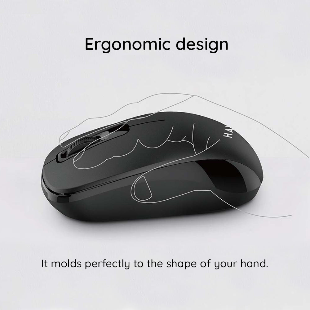 HAVIT MS626GT Wireless Mouse, 1200DPI, Black