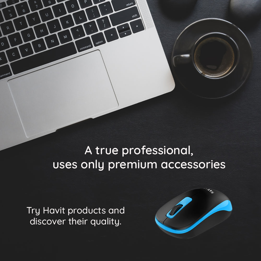 Draadloze Muis HAVIT MS626GT, 1200DPI, Zwart Blauw