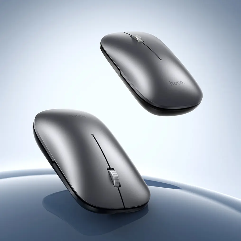 Draadloze muis HOCO GM43, 1600DPI, BT / Wi-Fi, Grijs